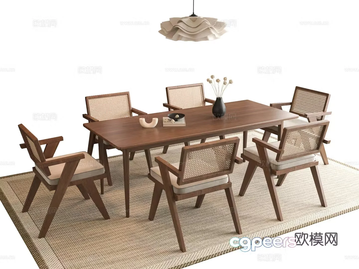 Wasabi Dining Table and Chair 3D Model