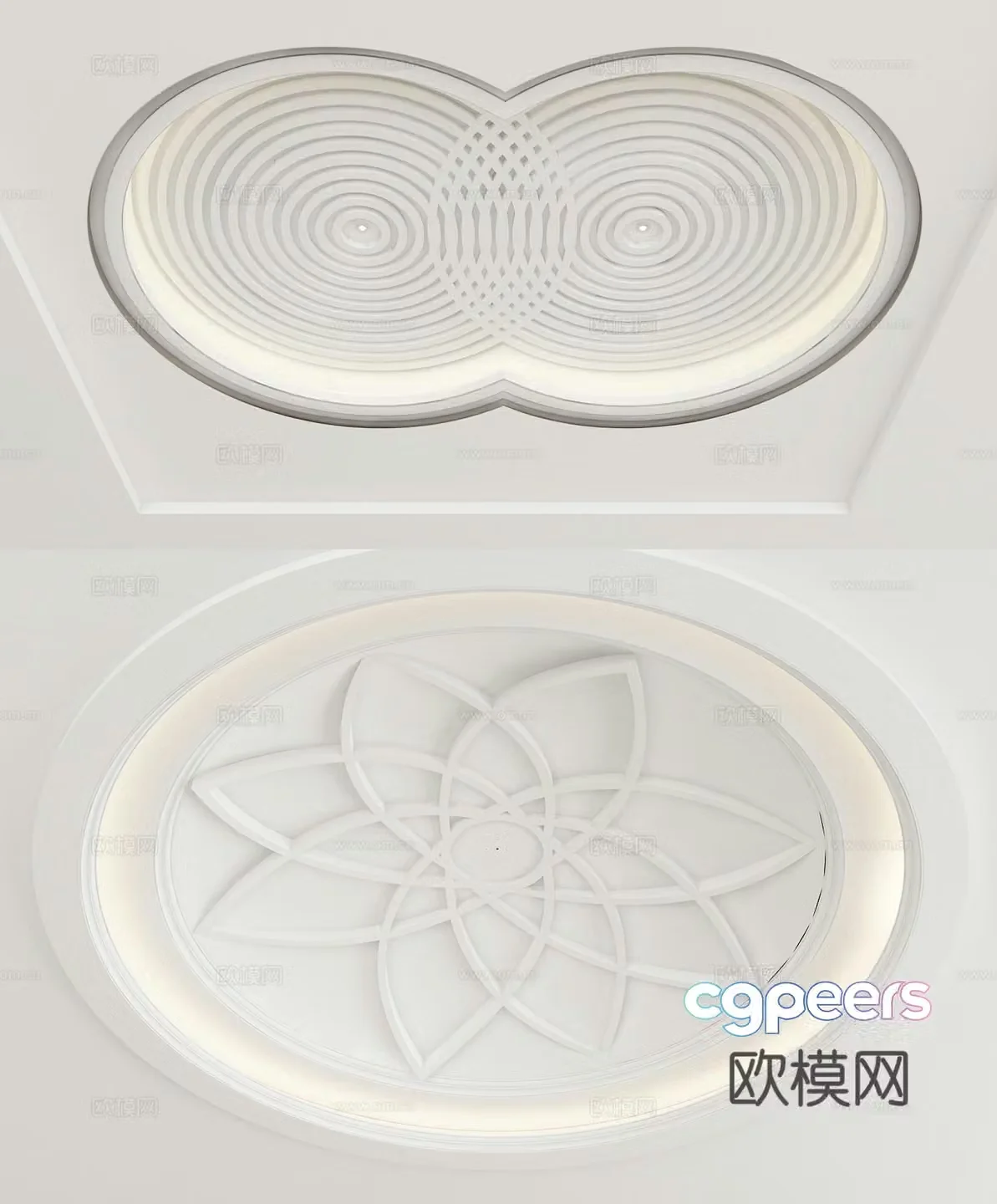 Modern ceiling 3d model