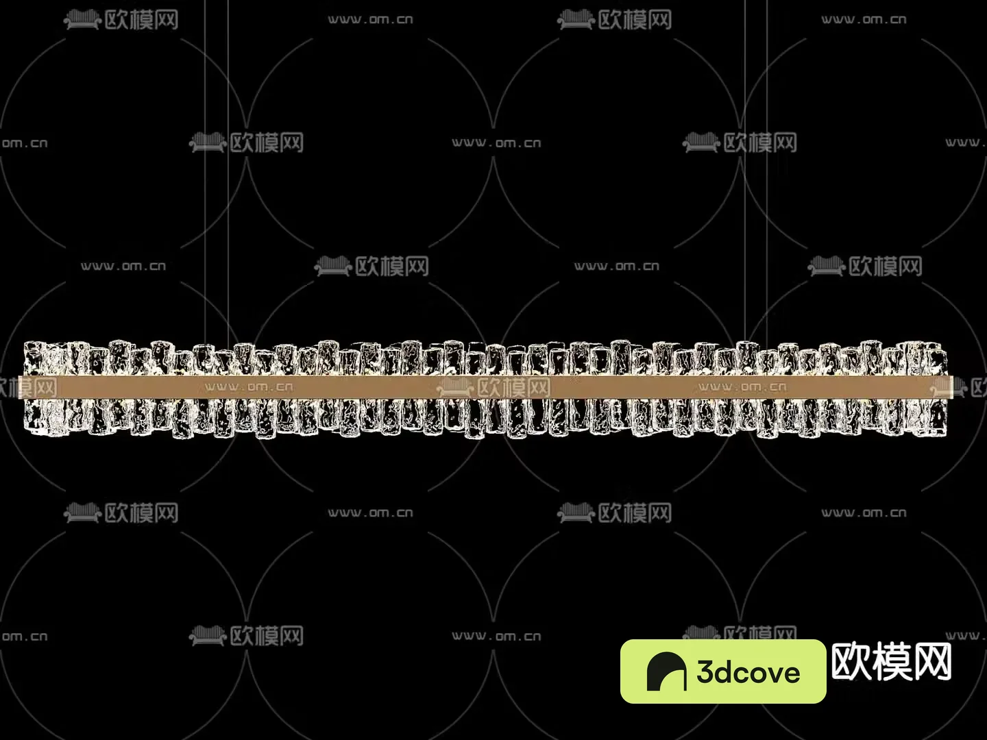Light luxury chandelier straight chandelier crystal chandelier
