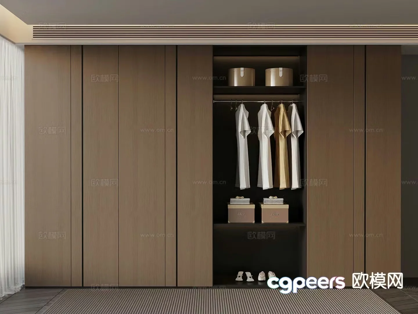Italian style wardrobe wardrobe 3d model