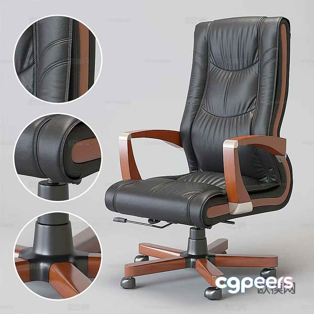 Computer chair Boss chair Swivel chair 3d model
