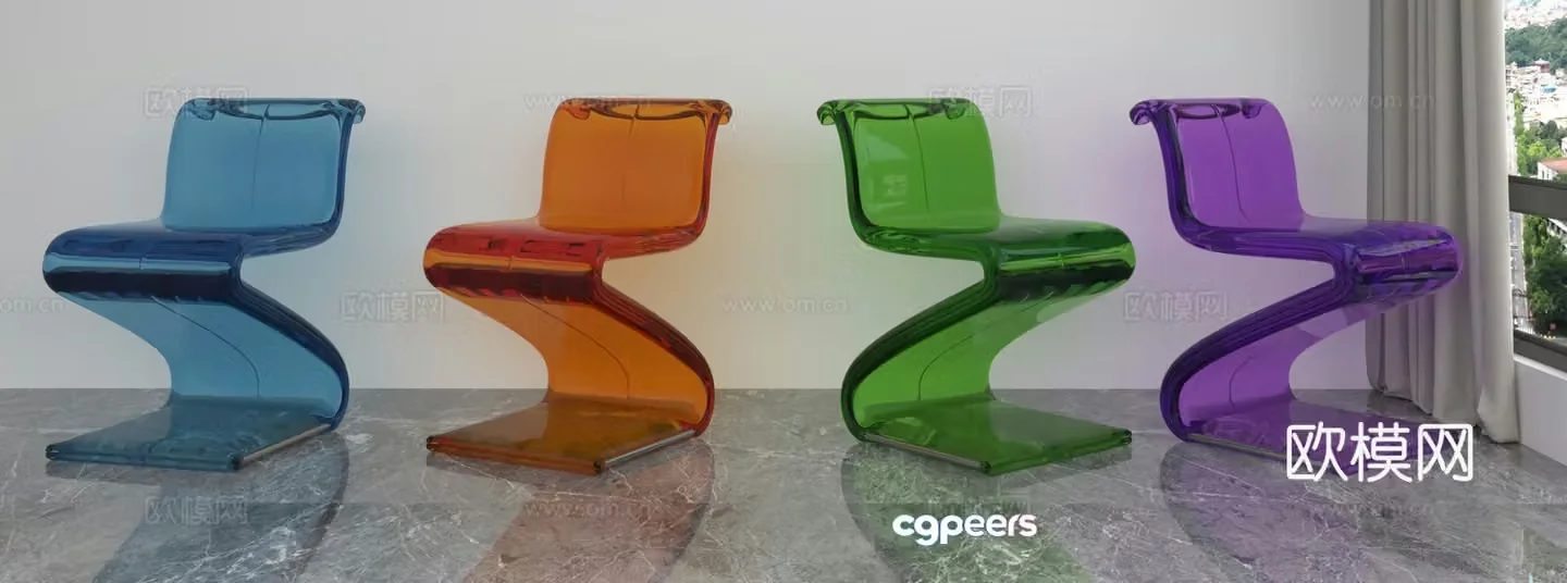 Modern leisure chair 3d model