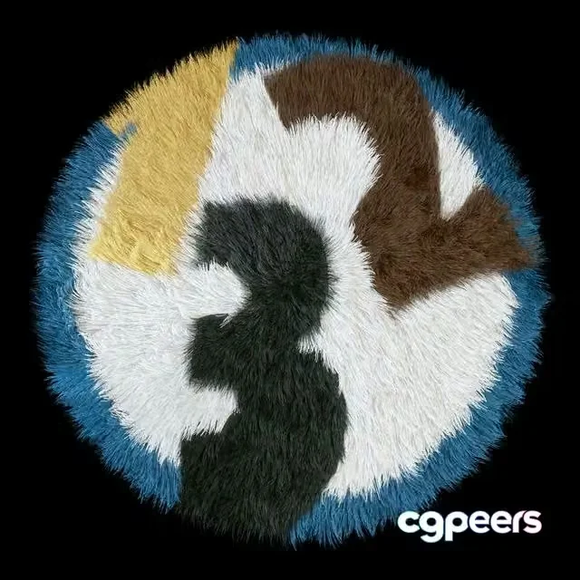 3ds Max Free – Children carpet round 1-2-3