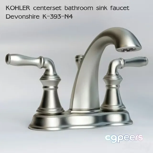 3ds Max Free – Kohler centerset bathroom sink faucet Devonshire K-393-N4
