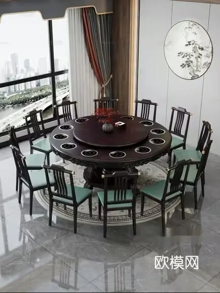 A Round Dining Table 3D Model – 16927 – VRAY Render