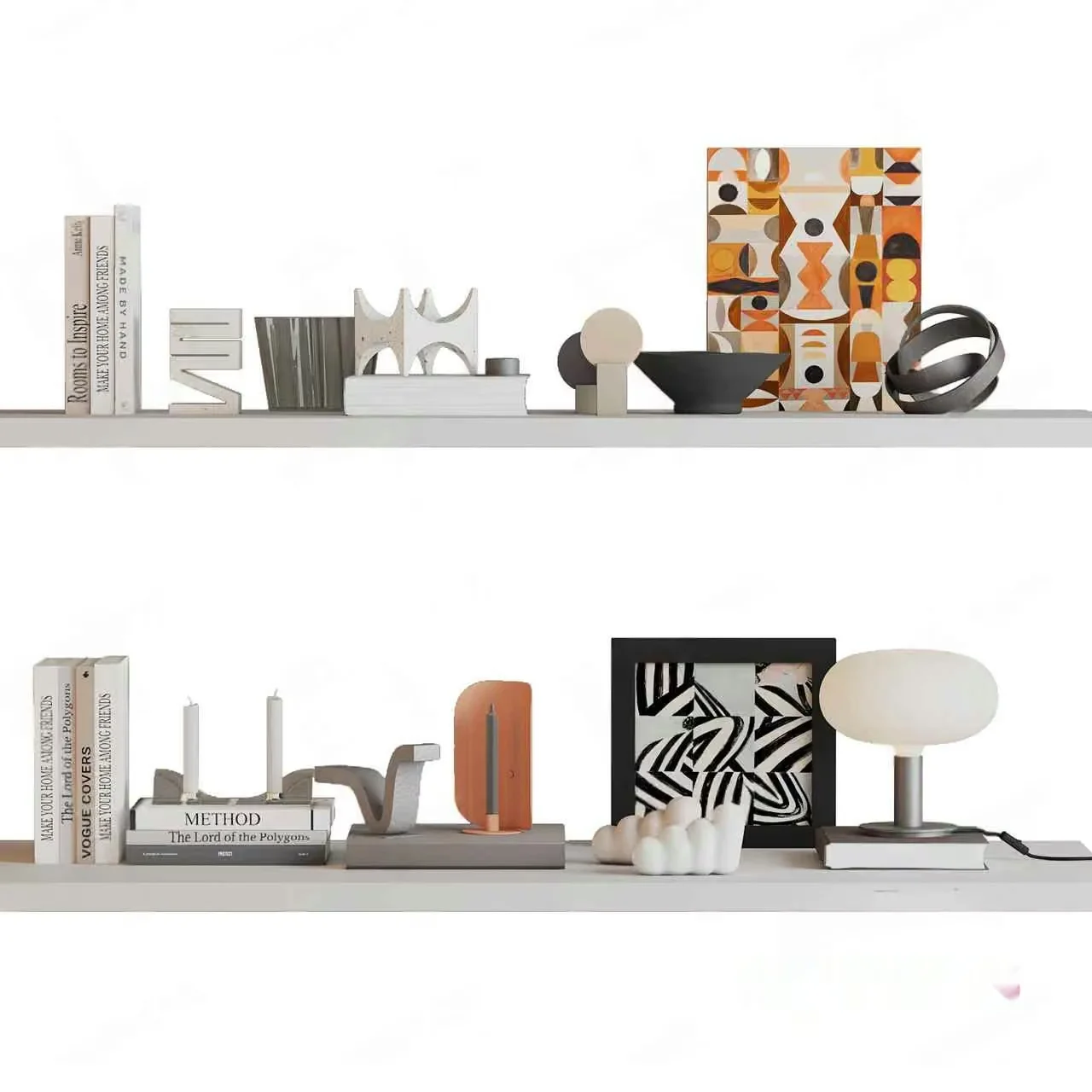 Modern Decorative Shelves 3D Model – 4065 – VRAY Render