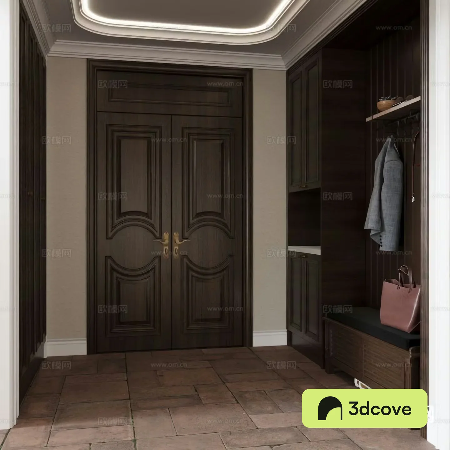 American style entrance aisle