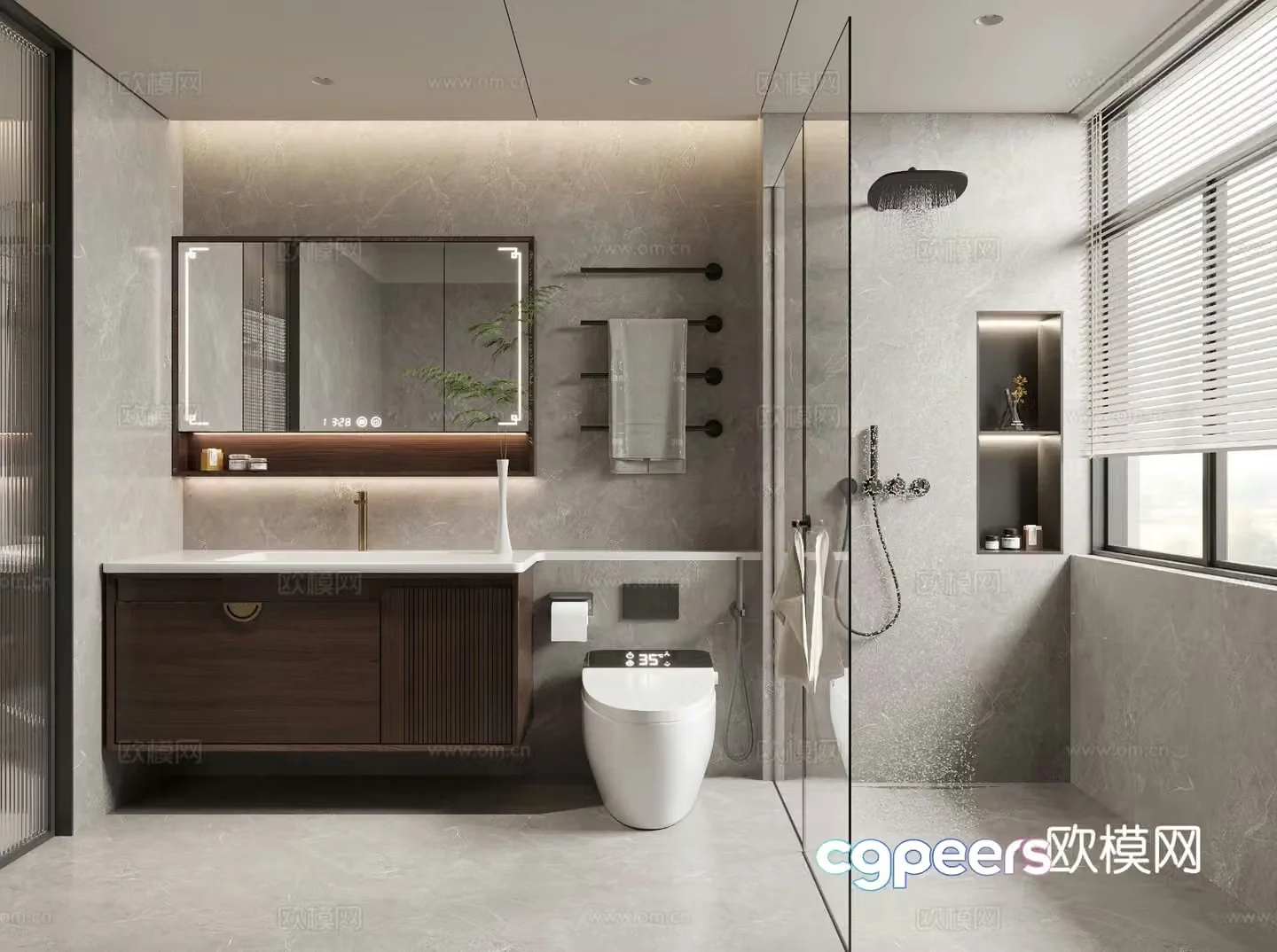 New Chinese bathroom 3D model