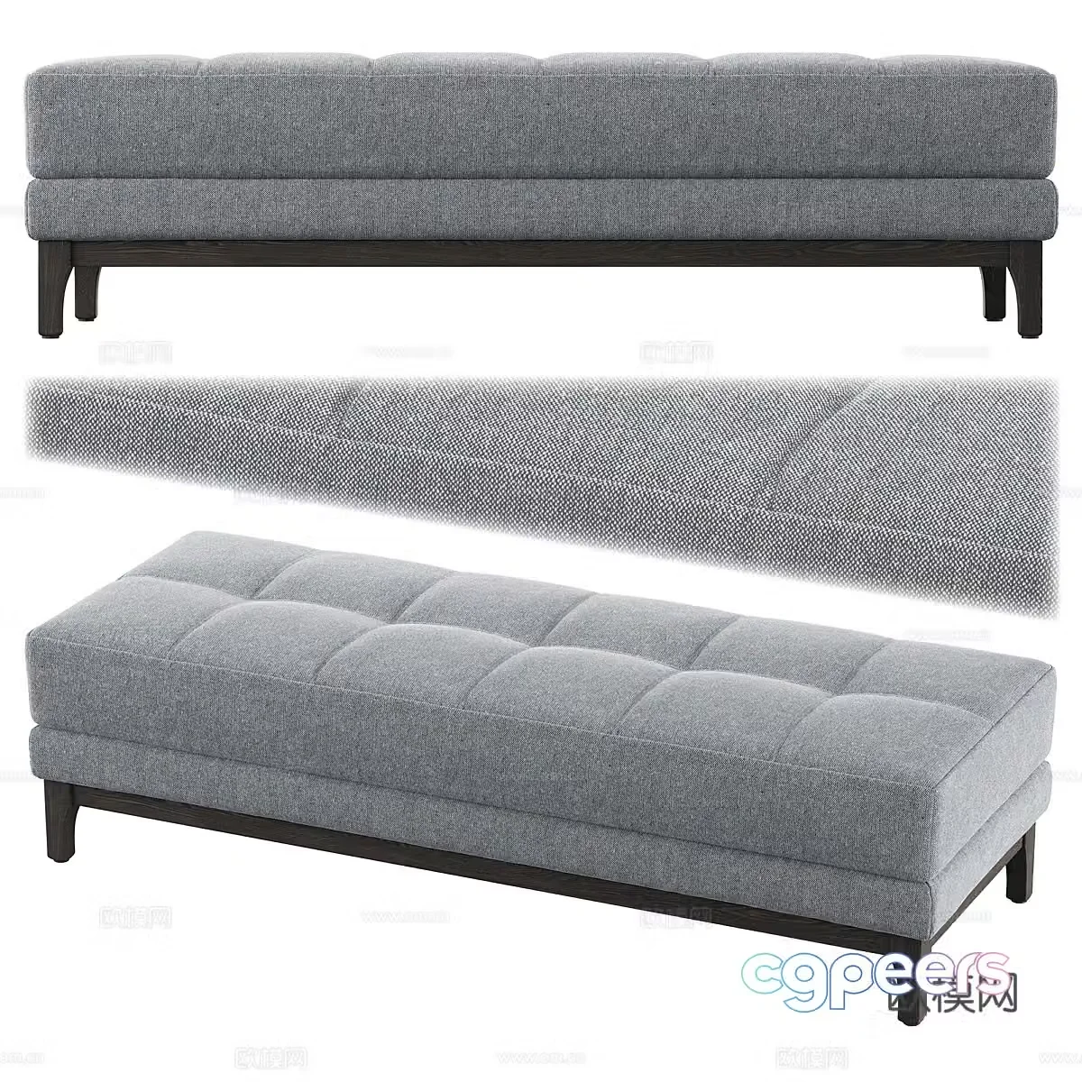 Modern Foster Bench 3D Model