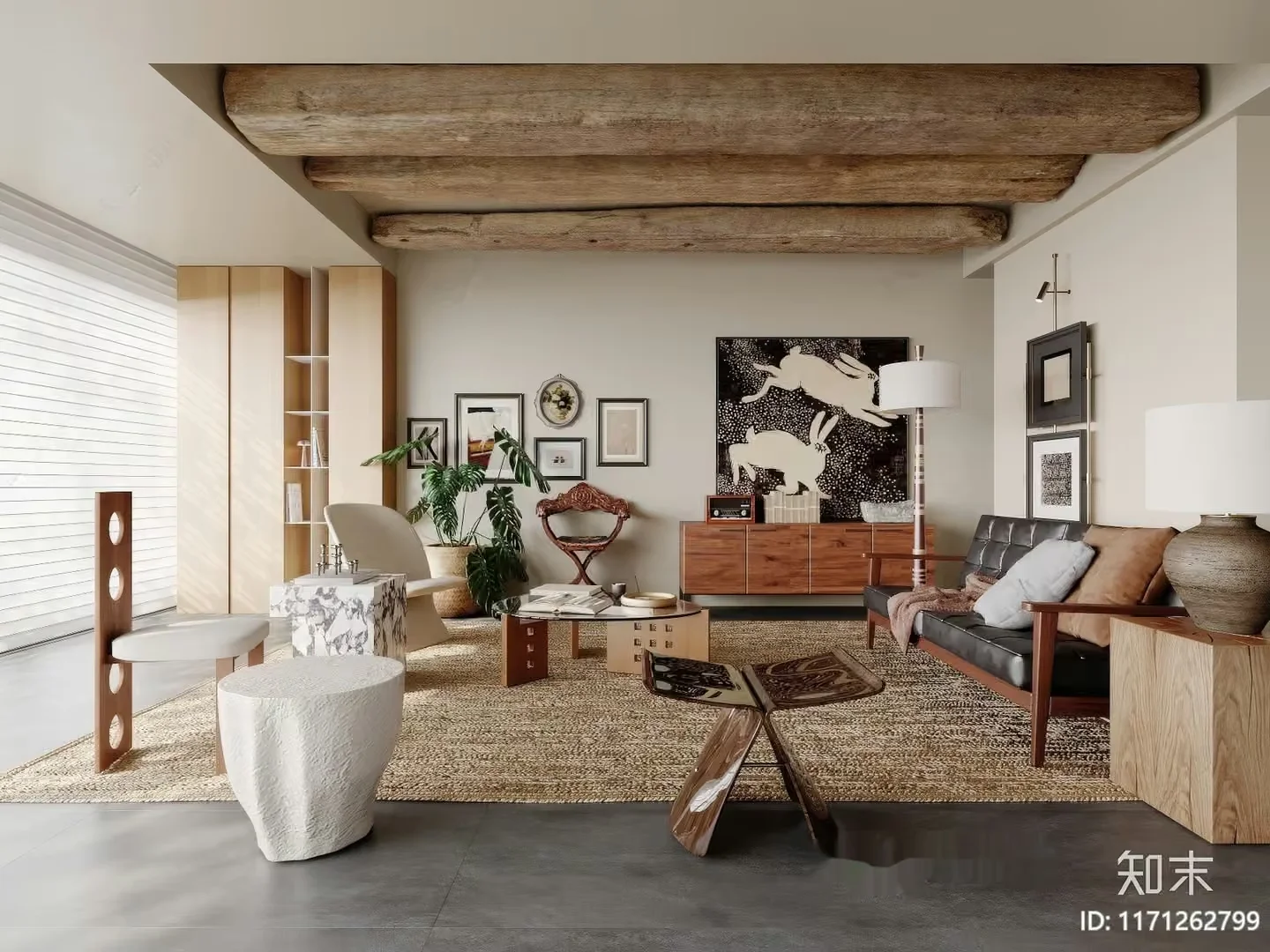 Modern Living Room 3D Model – 17154 – VRAY Render
