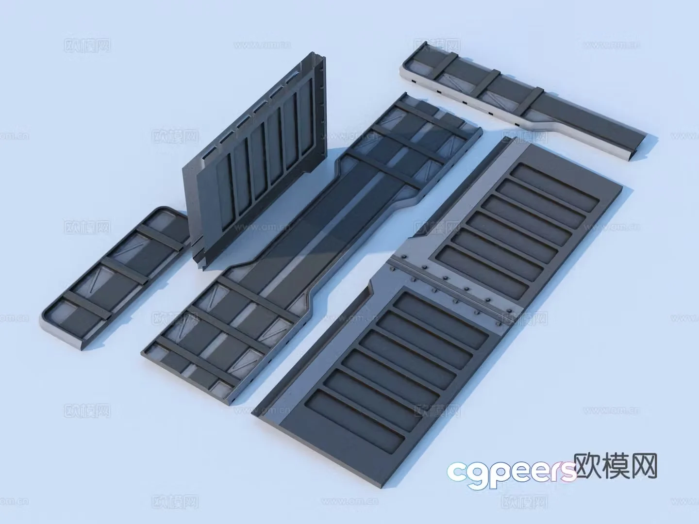 Hardware mechanical parts cabin components 3D model
