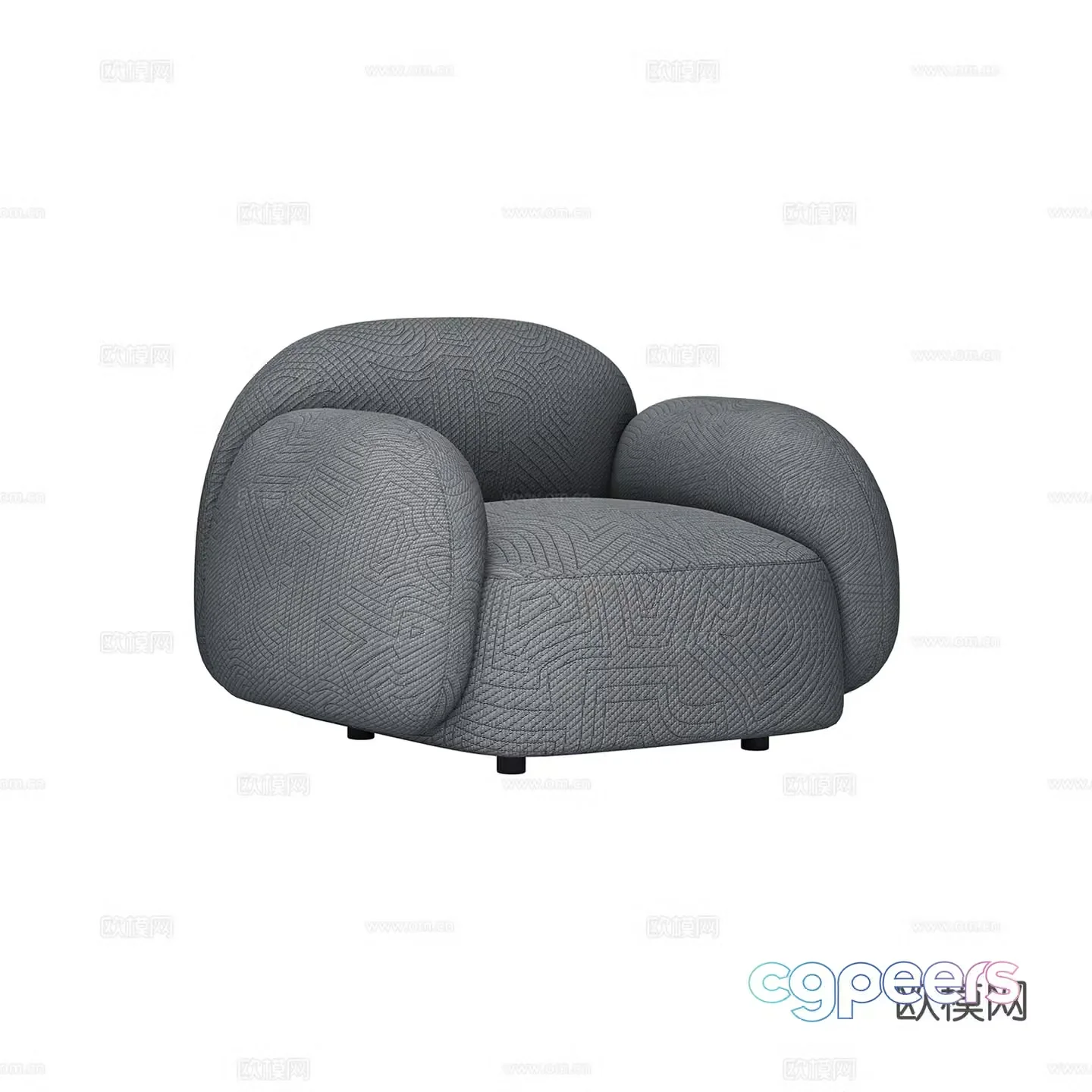 Modern single sofa 3d model