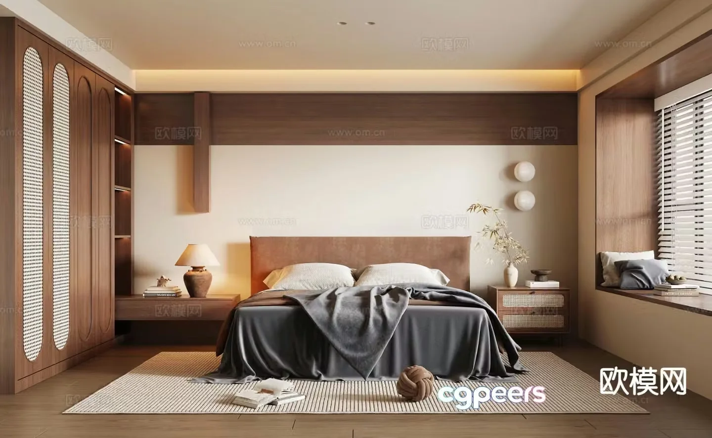Wabi Sabi bedroom master bedroom 3d model