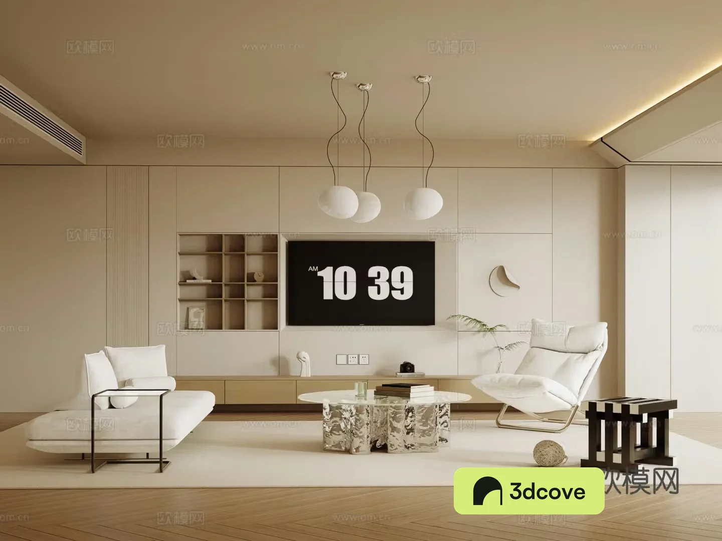 Creamy living room