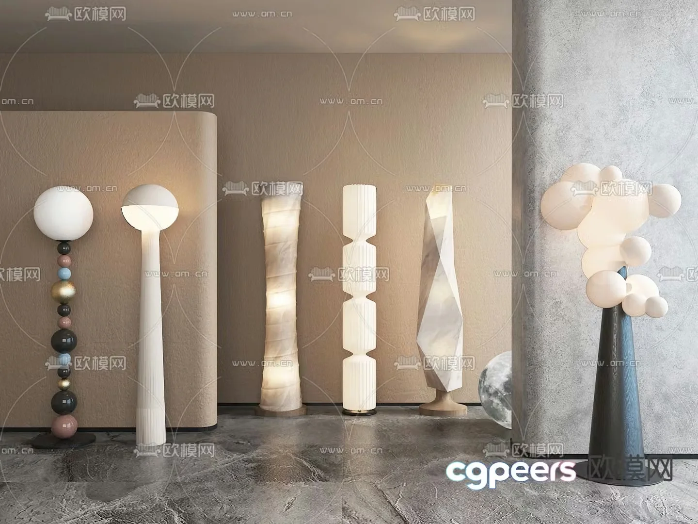 Creative floor lamp 3d model