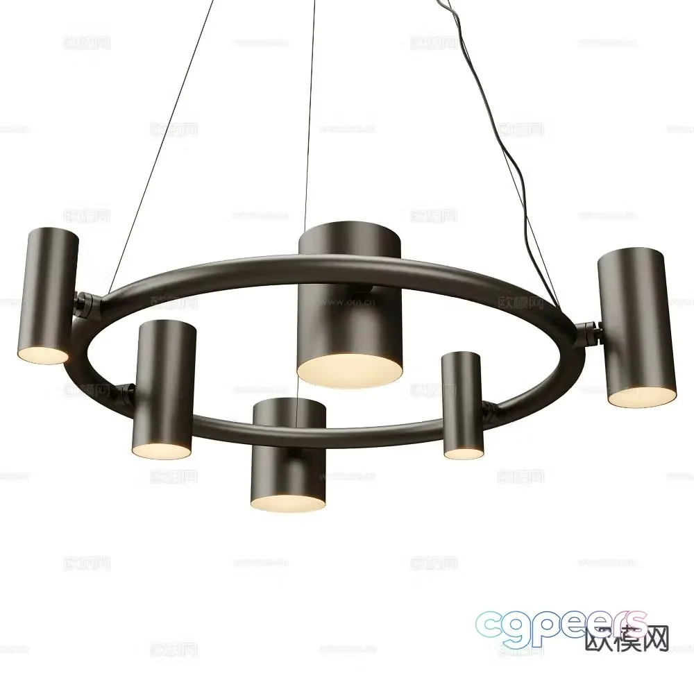 GHIDINI Multi-head Chandelier Hall Chandelier 3D Model