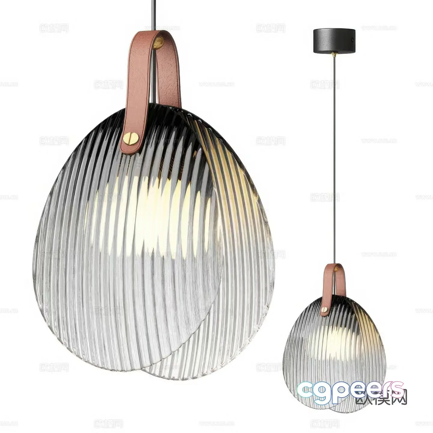 Modern light luxury Samaku chandelier 3d model