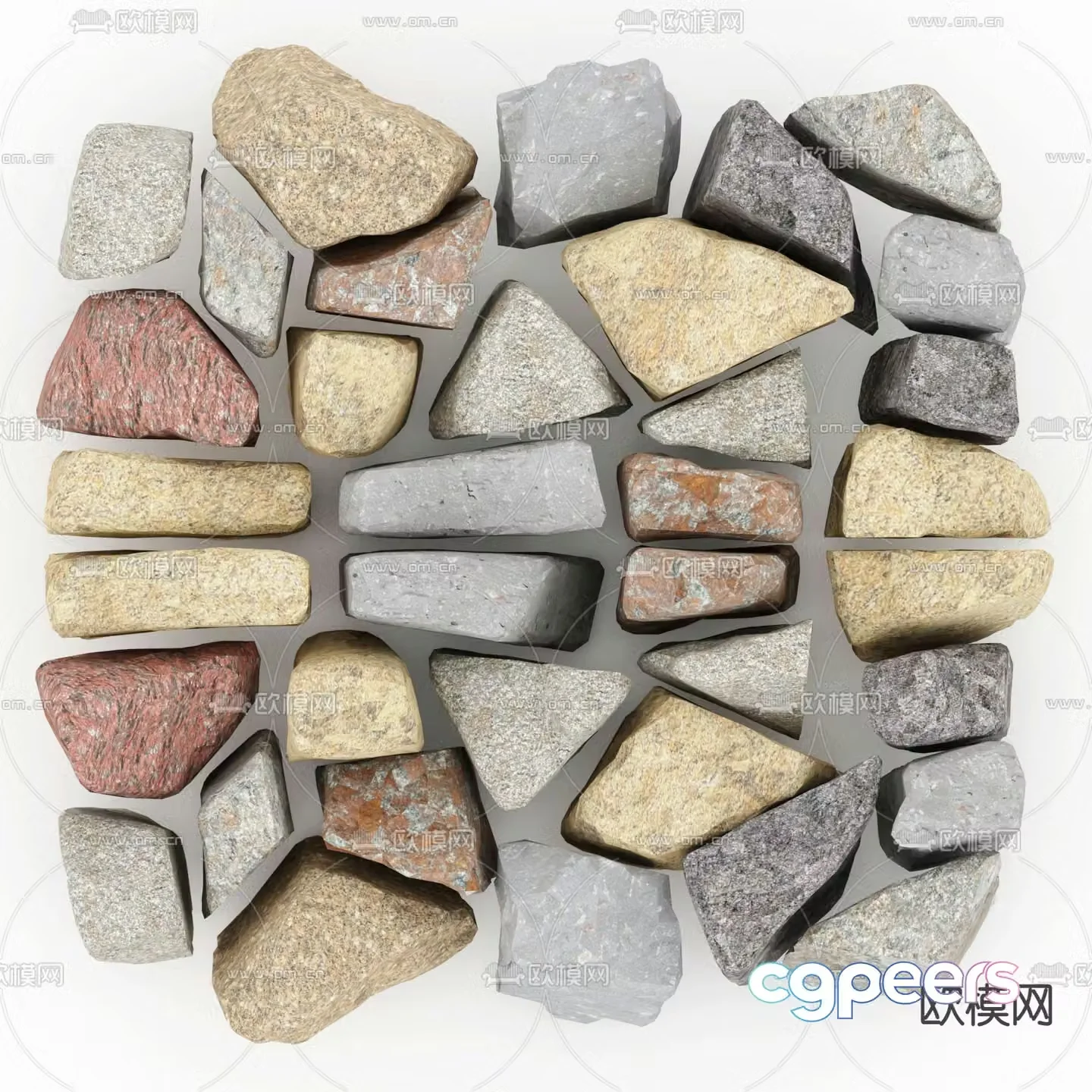 stone stones landscape stone 3d model