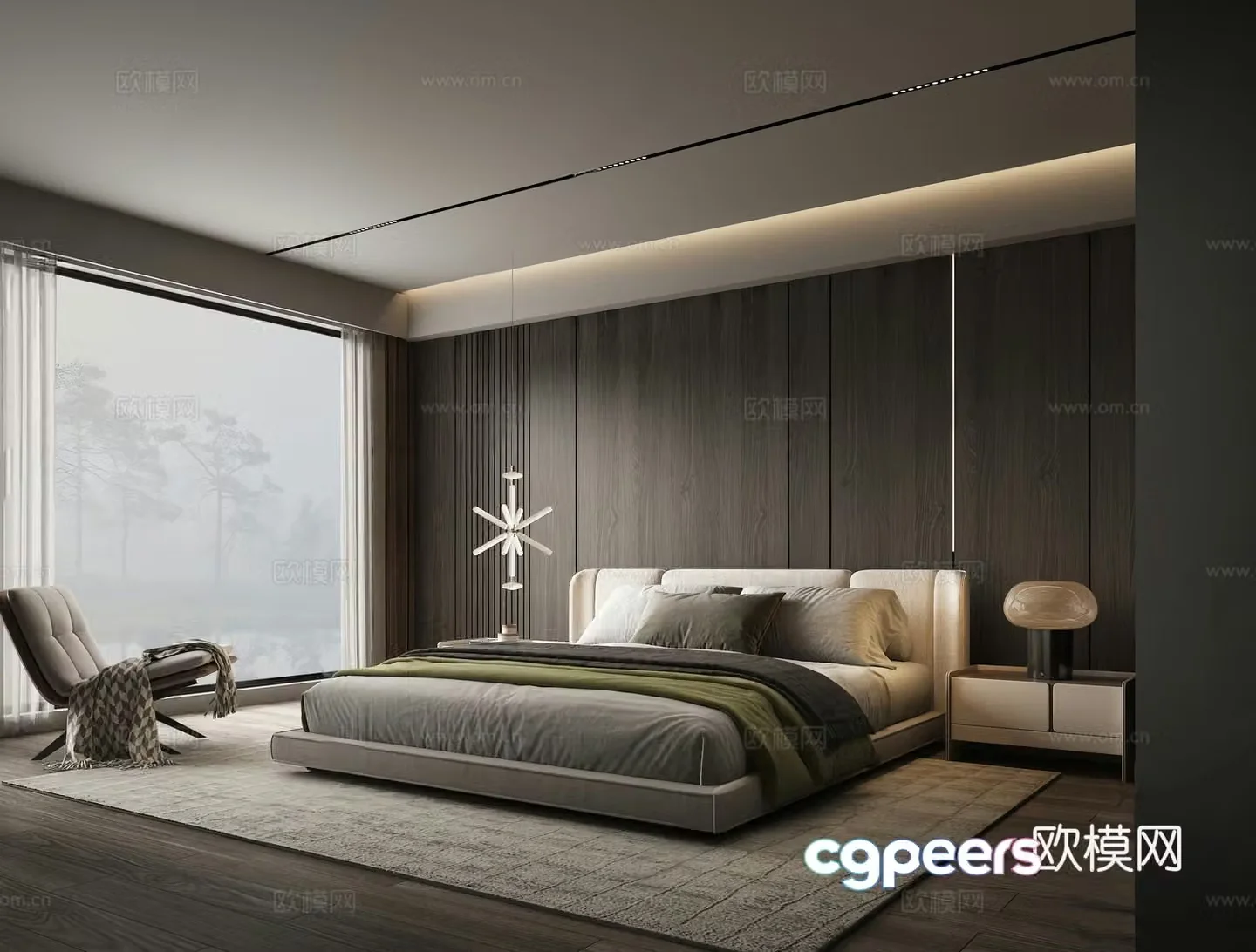 Italian bedroom master bedroom 3d model