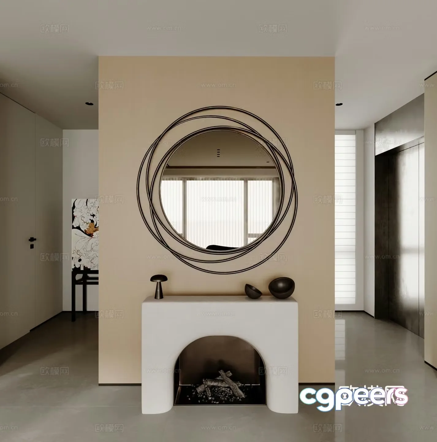Modern entrance entrance 3D model