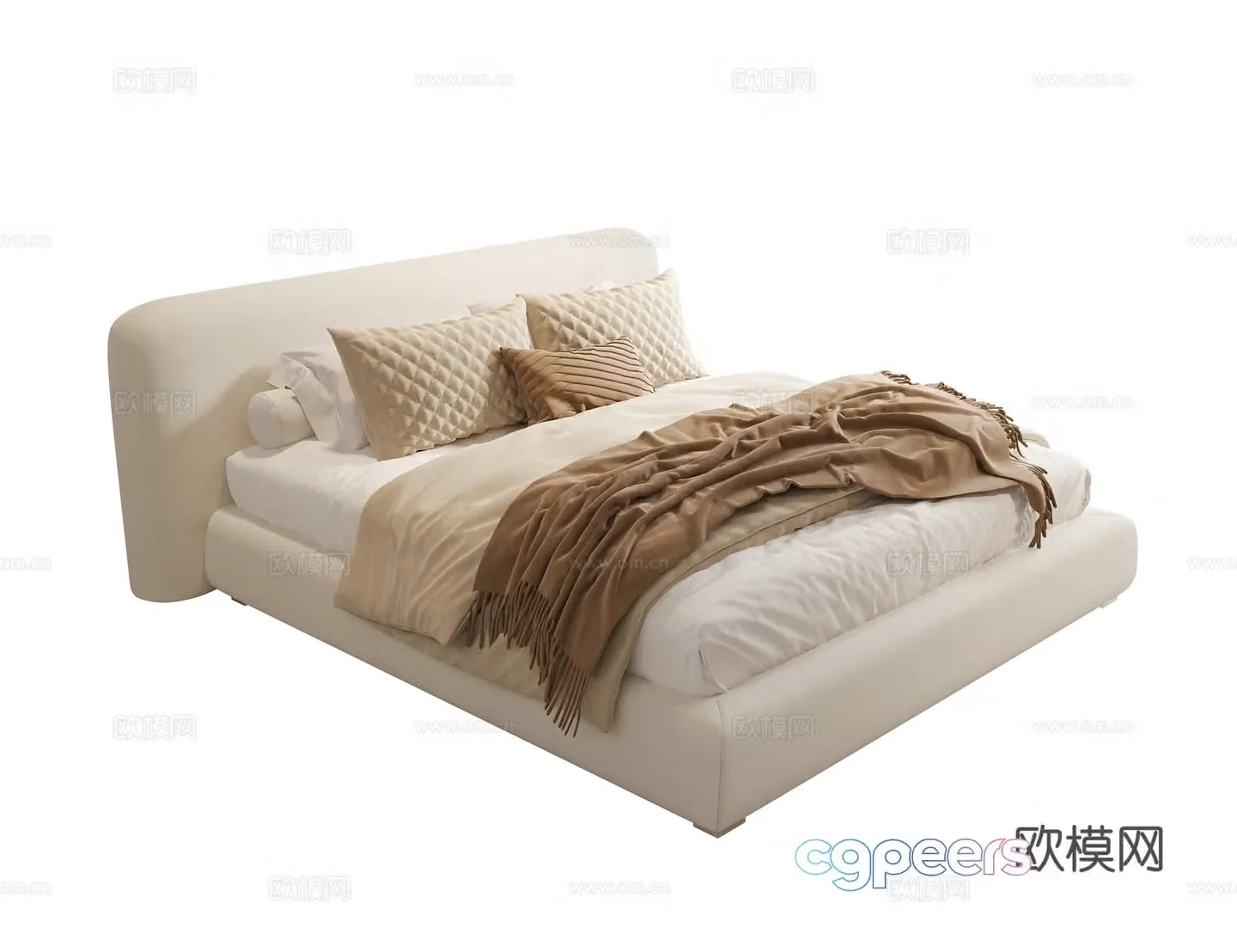 Modern children’s bed fabric children’s bed girl’s bed universal children’s bed 3d model