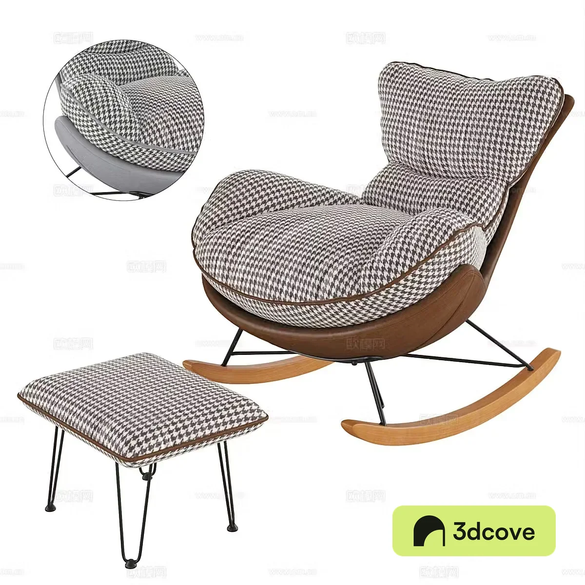 Modern Nordic Sherlock lounge chair