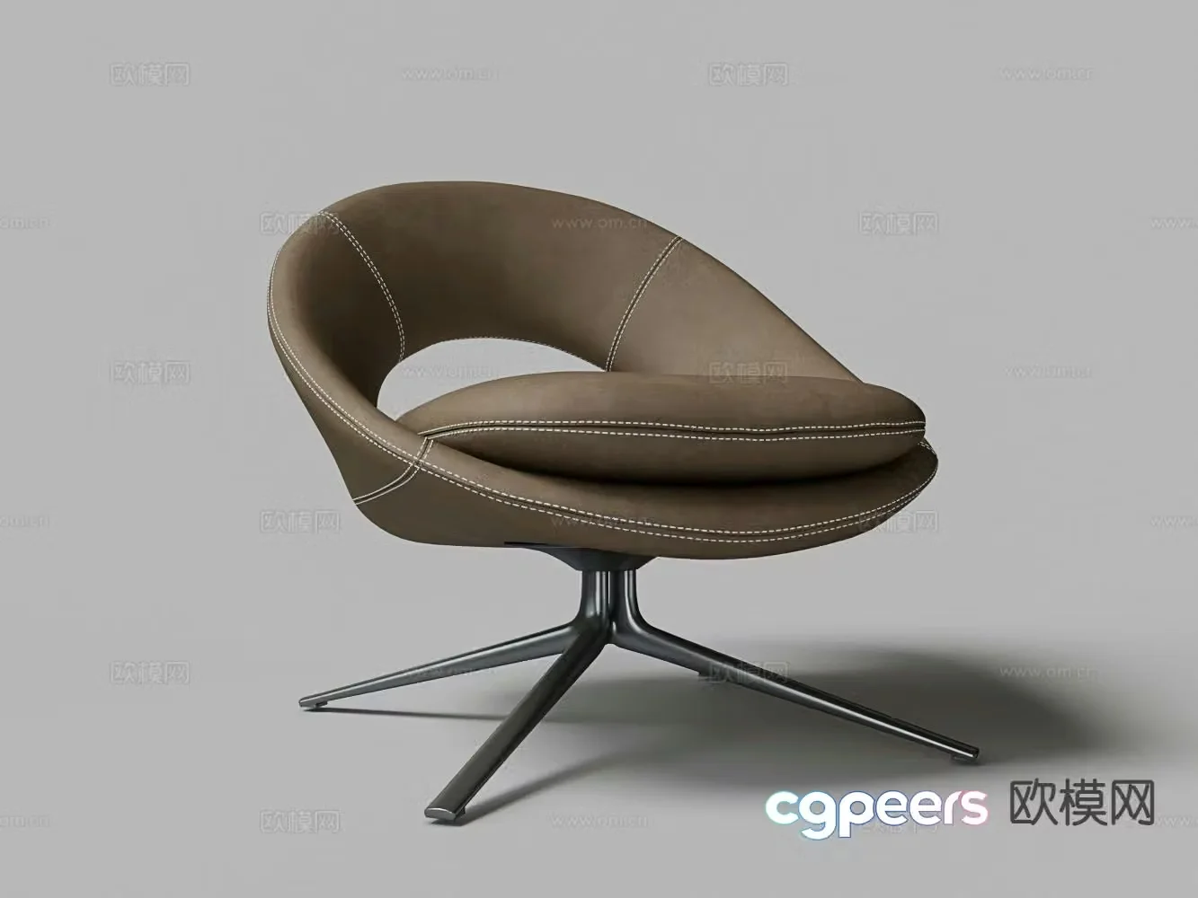 Leather chair lounge chair 3d model