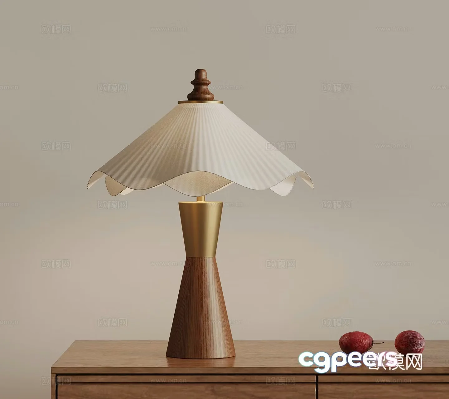 French medieval table lamp 3D model