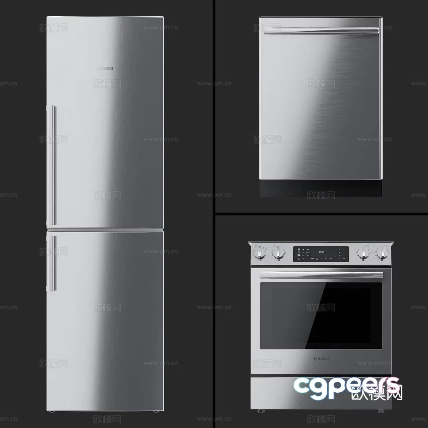 Refrigerator Oven 3D Model