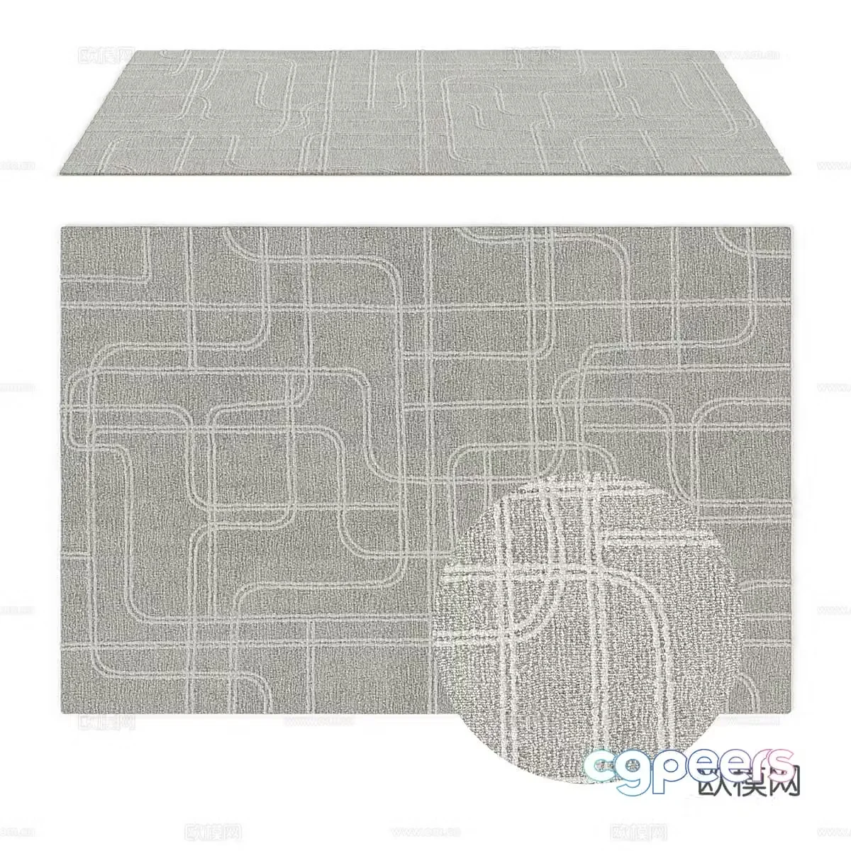 Modern fabric carpet 3d model