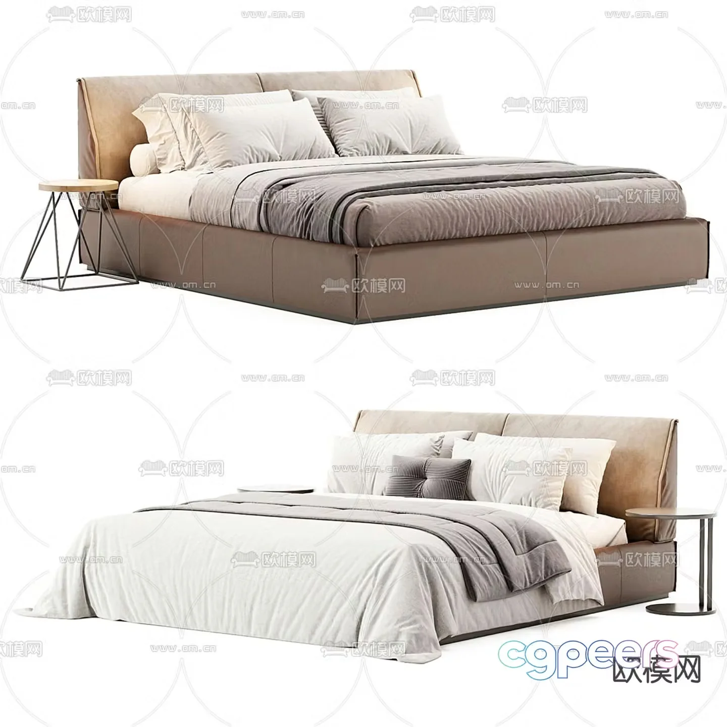 Ditre italia double bed 3d model