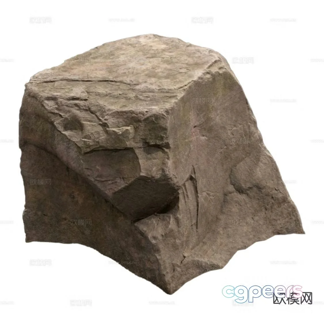 modern rock granite 3d model