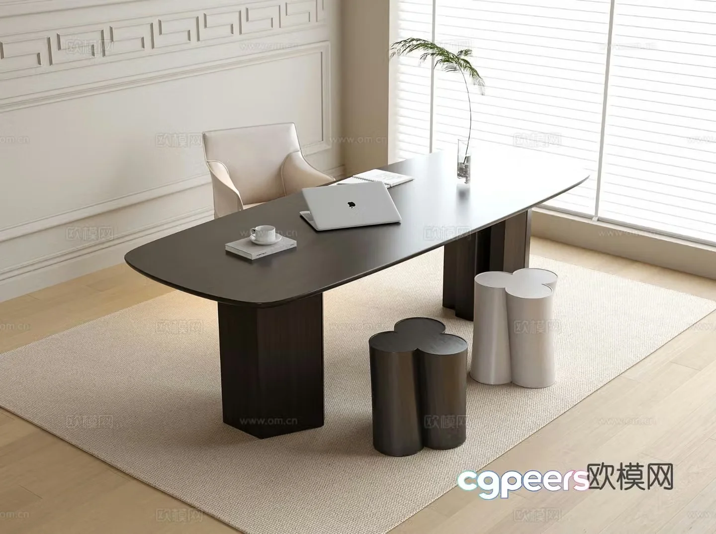 Modern desk chair 3d model