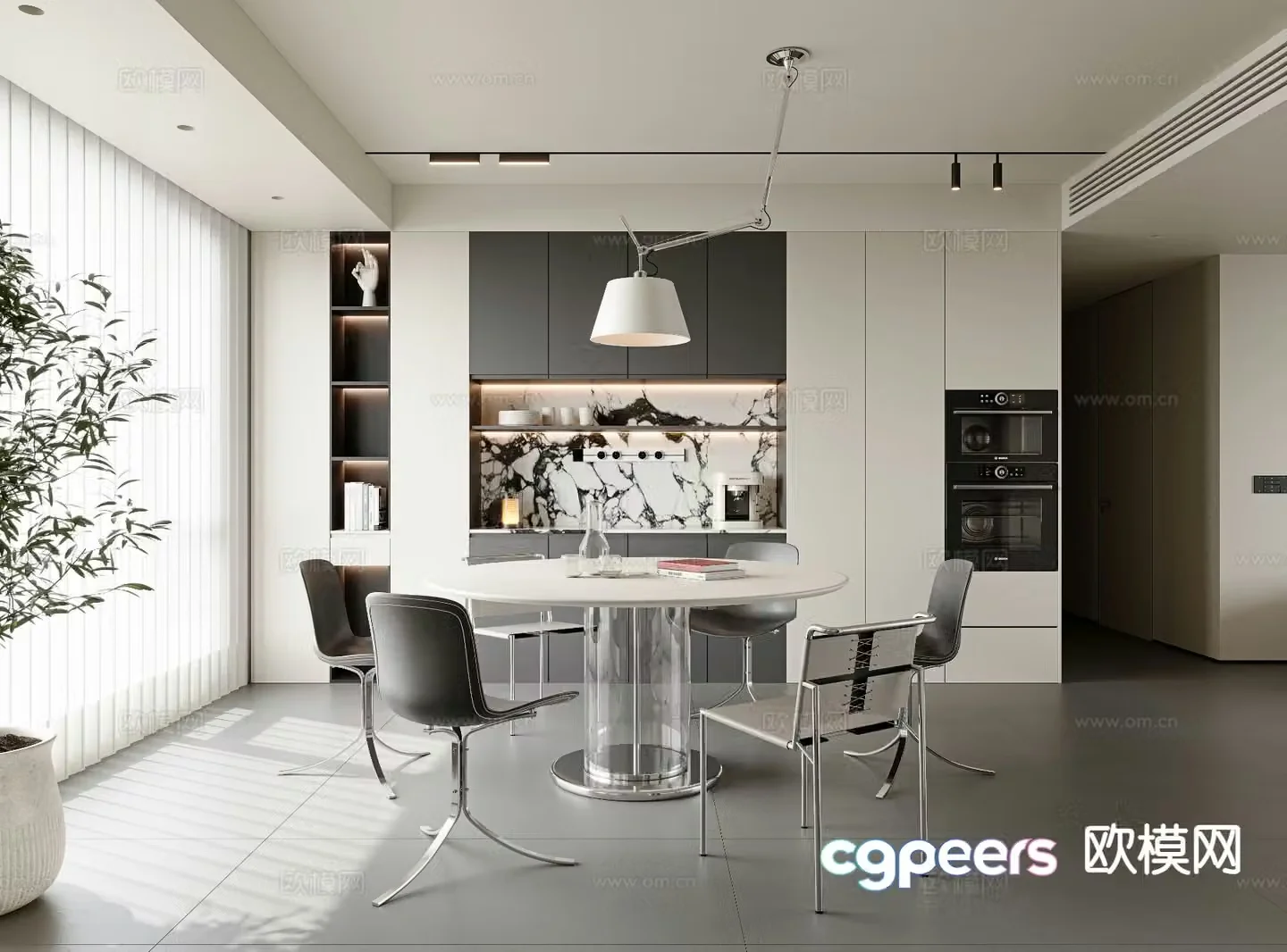 Modern restaurant 3d model