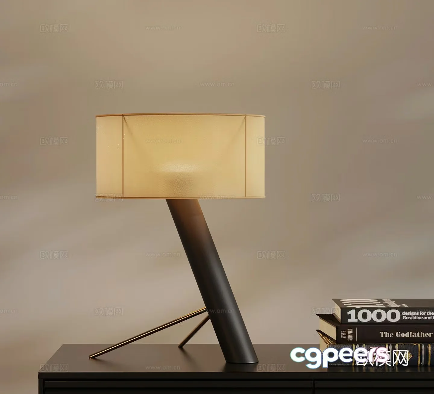 French desk lamp 3d model