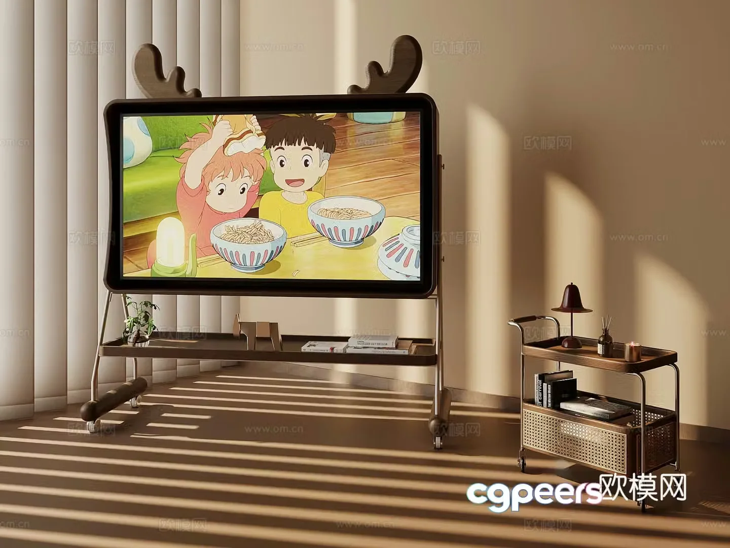 Middle style TV Mobile TV Stand TV 3D Model