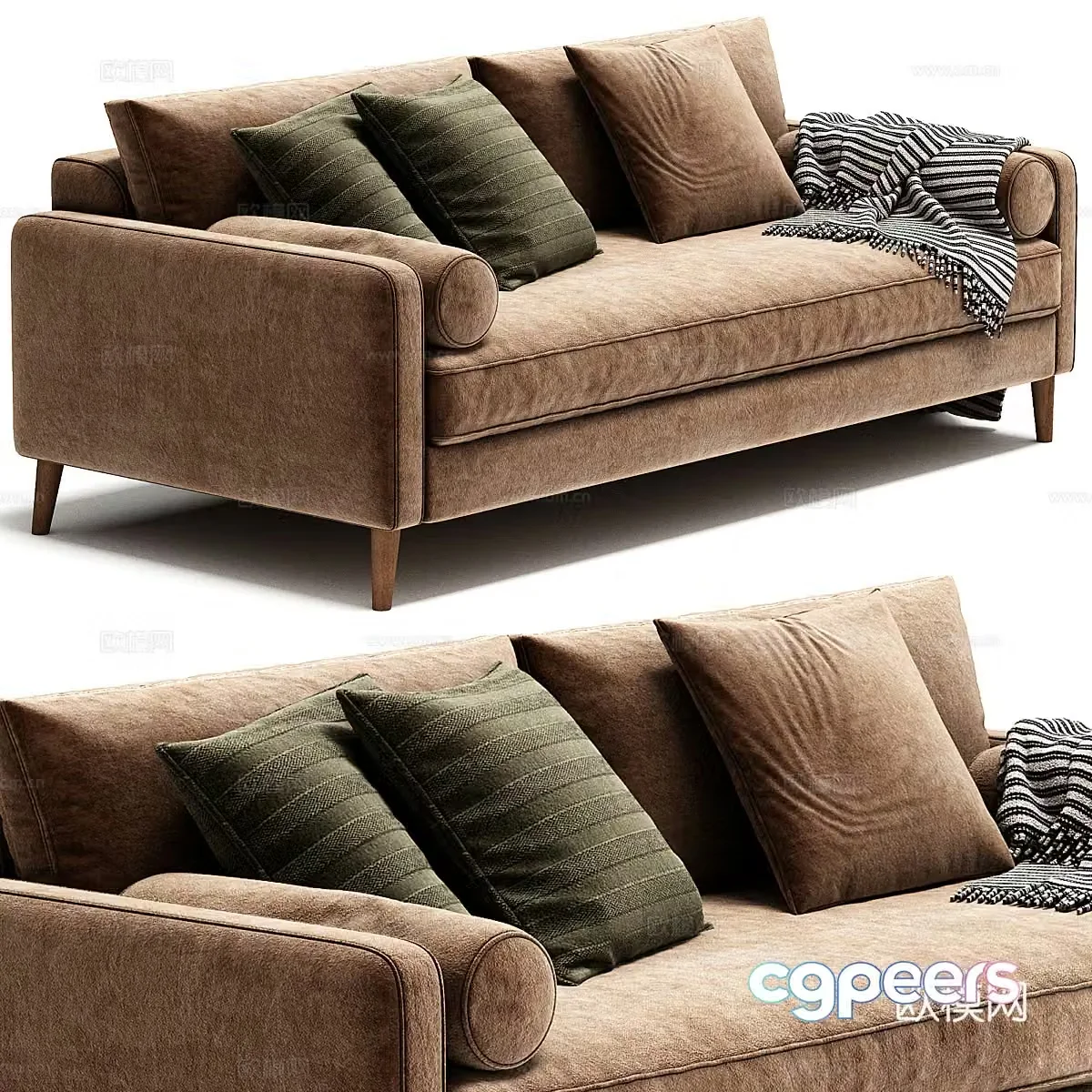 Multi-seater sofa 3d model