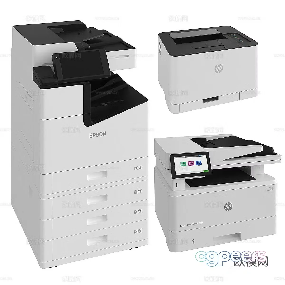 Modern office appliance printer 3D model