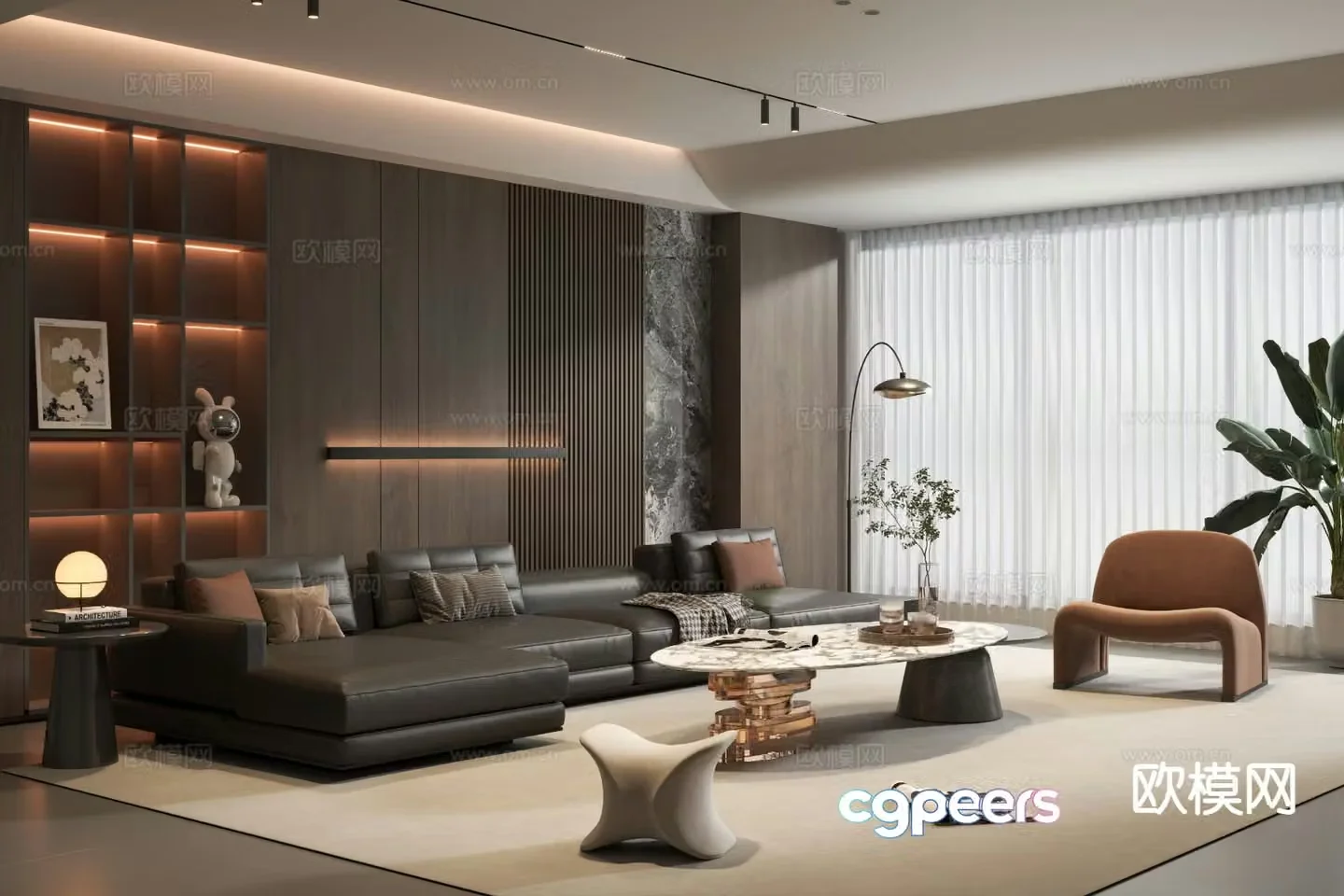 Italian living room 3d model