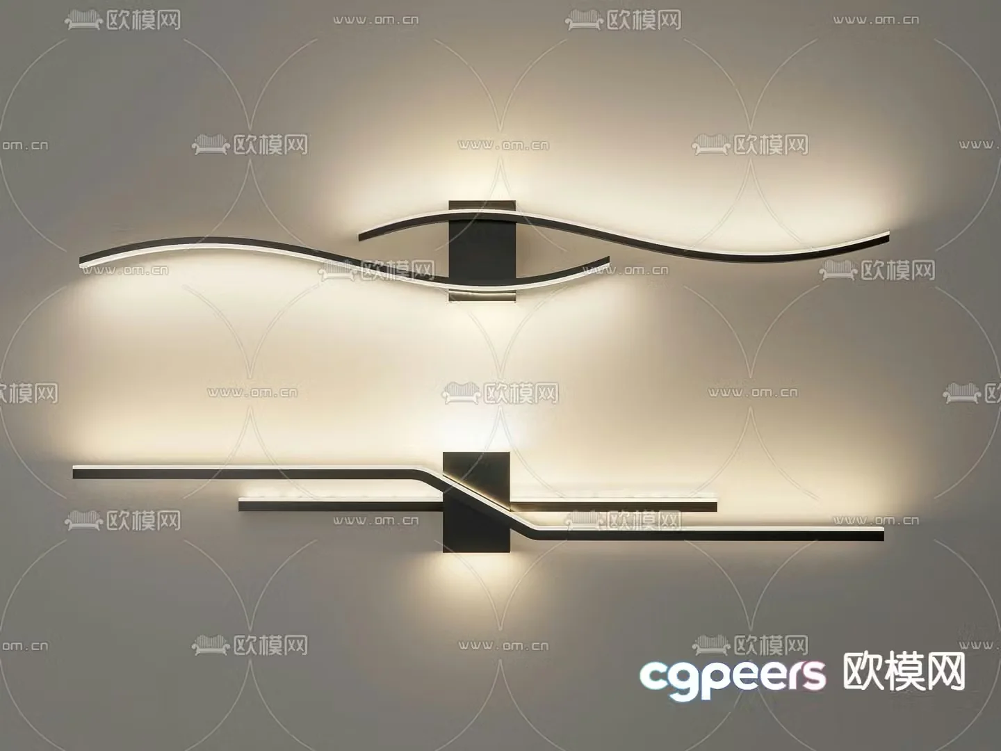 Fashion wall lamp 3d model