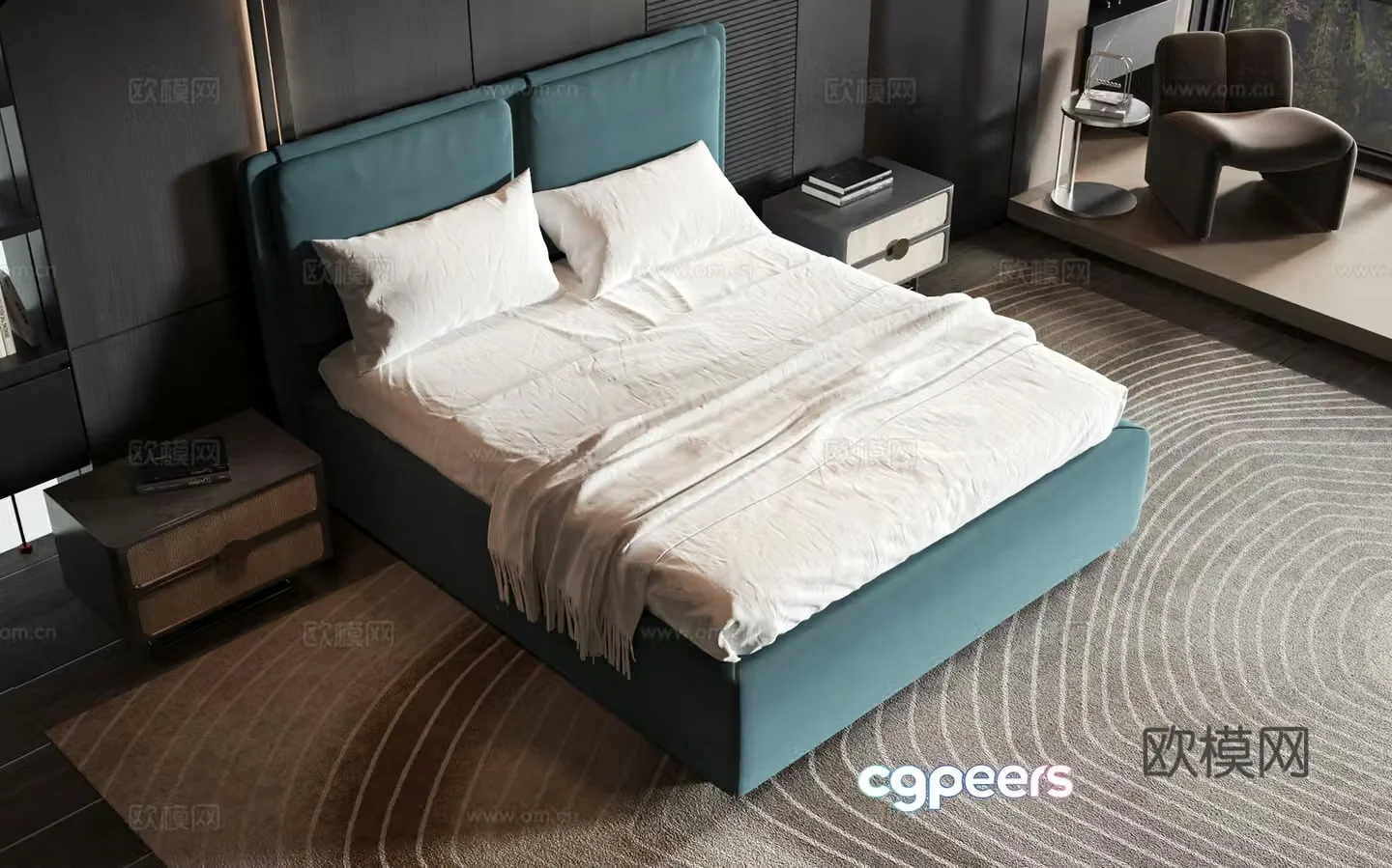 Modern style product bed 3d model