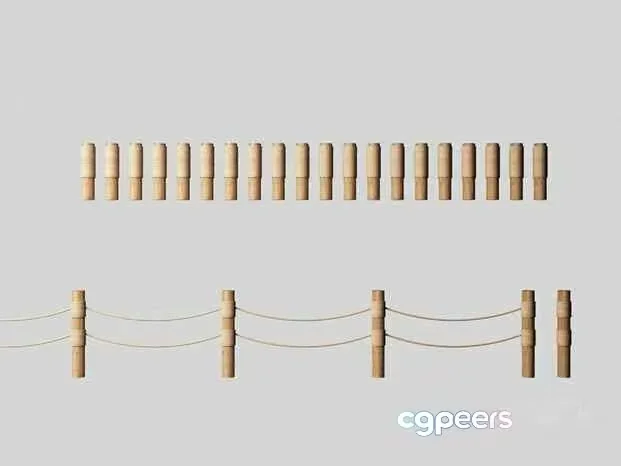 Wooden Fence 3D Model – 12879 – CORONA Render