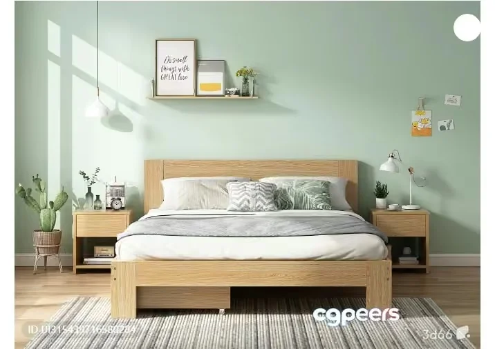Cozy Bedroom 3D Model – 322 – VRAY Render