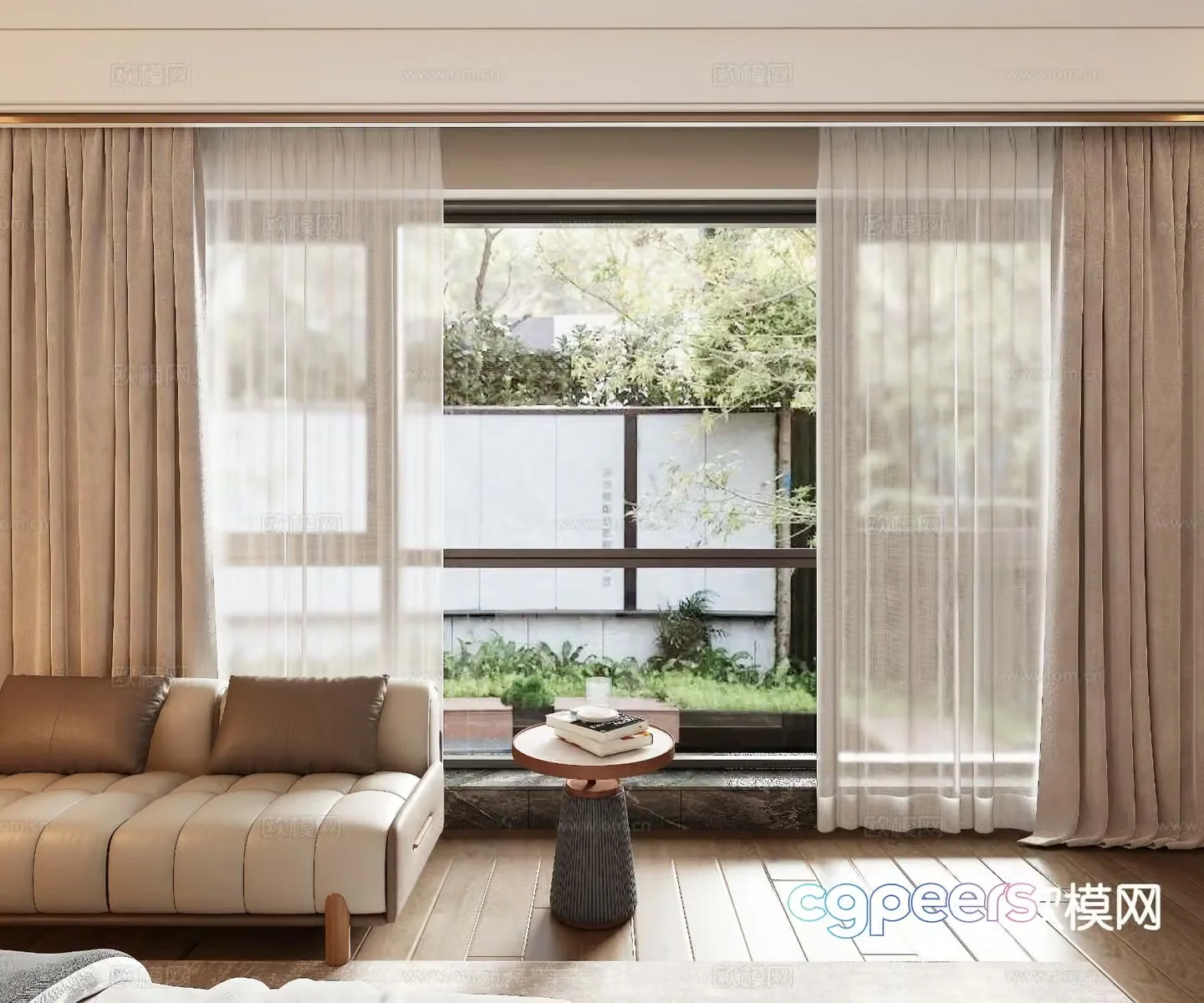 Universal curtain gauze curtain window screen 3d model