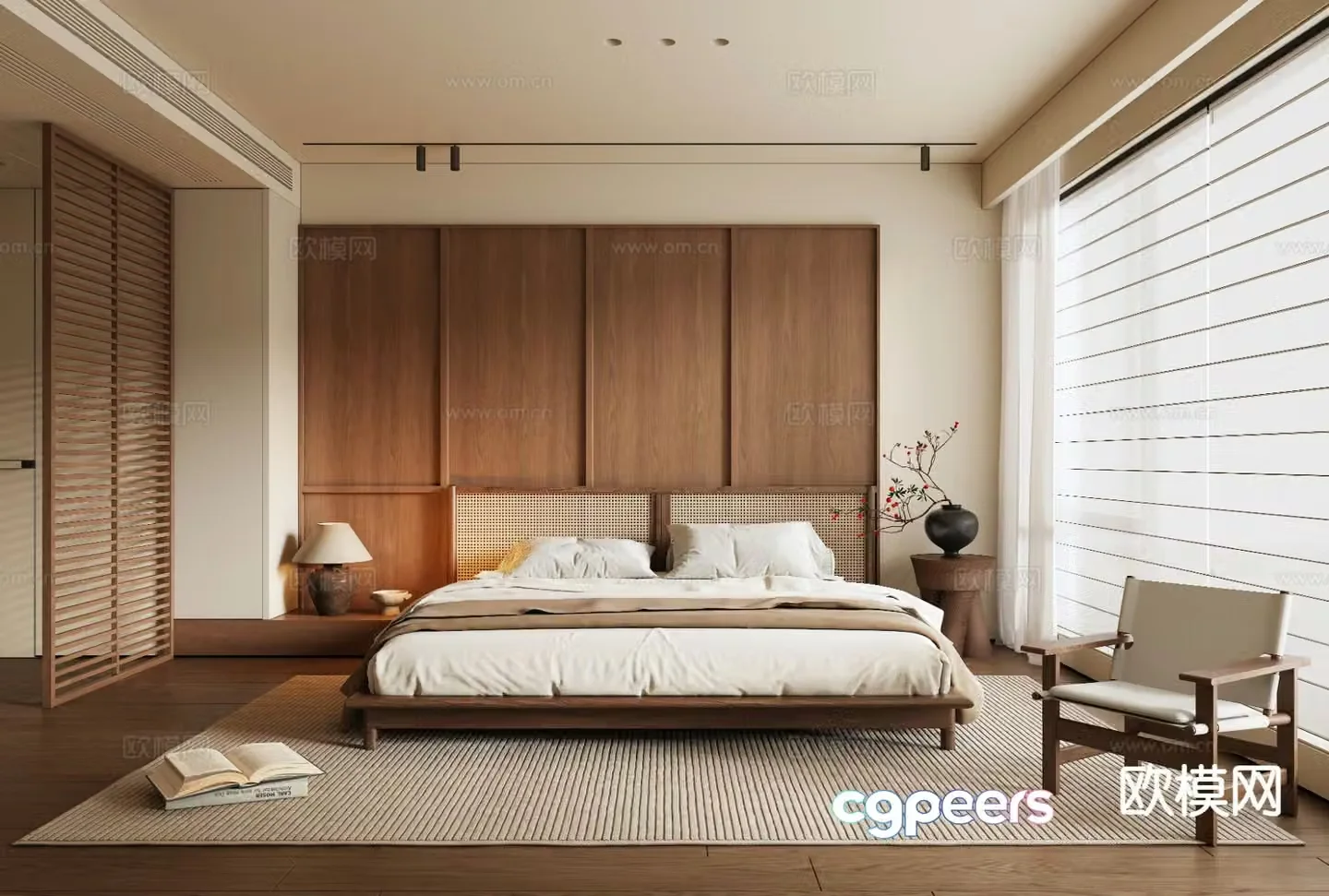 Wabi Sabi bedroom master bedroom 3d model
