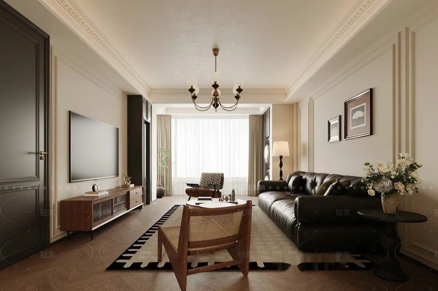 Modern Living Room 3D Model – 3559 – VRAY Render