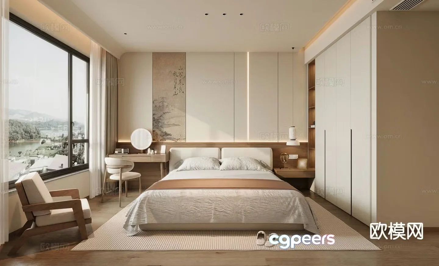 Chinese style bedroom Song style bedroom master bedroom 3d model
