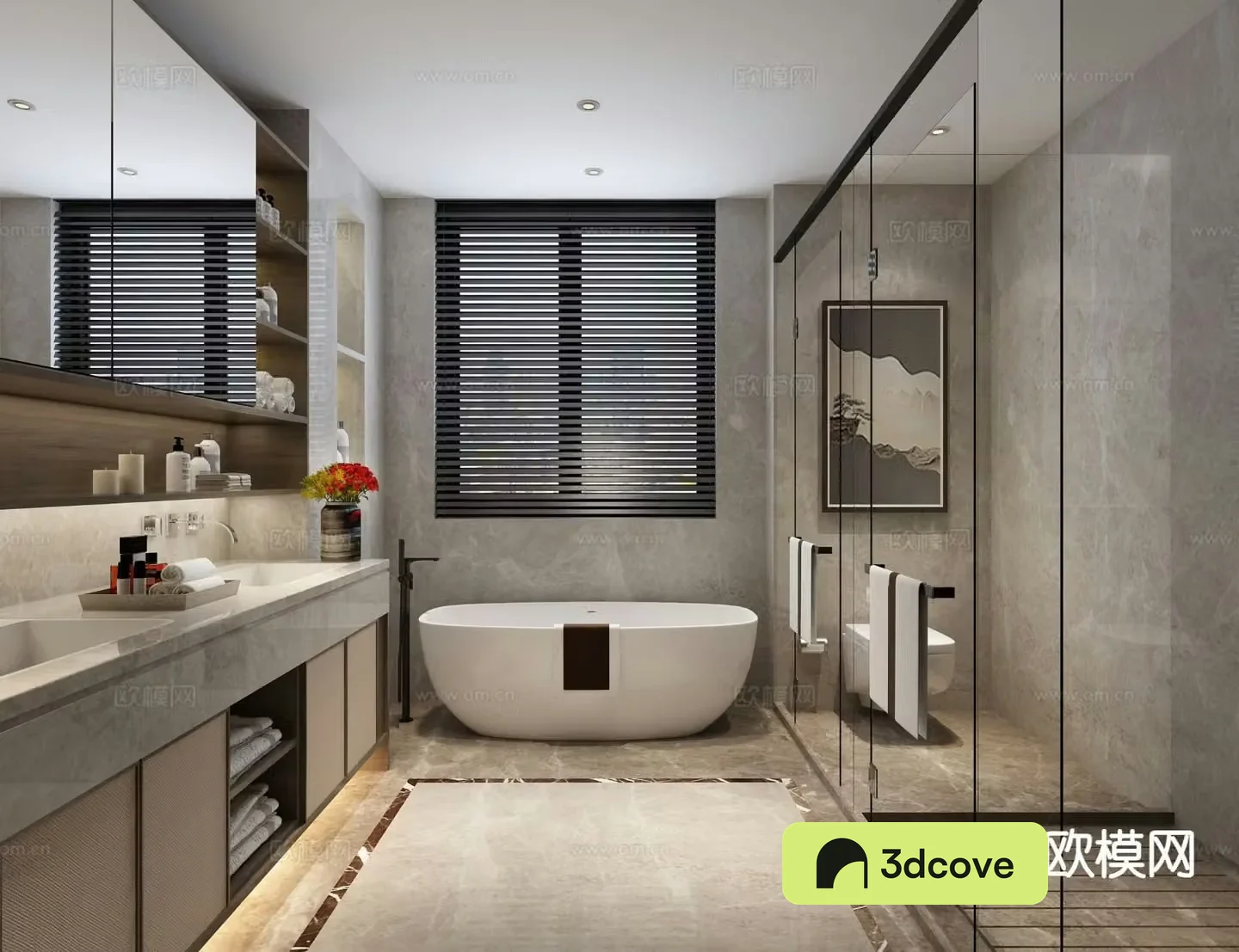 Modern bathroom toilet