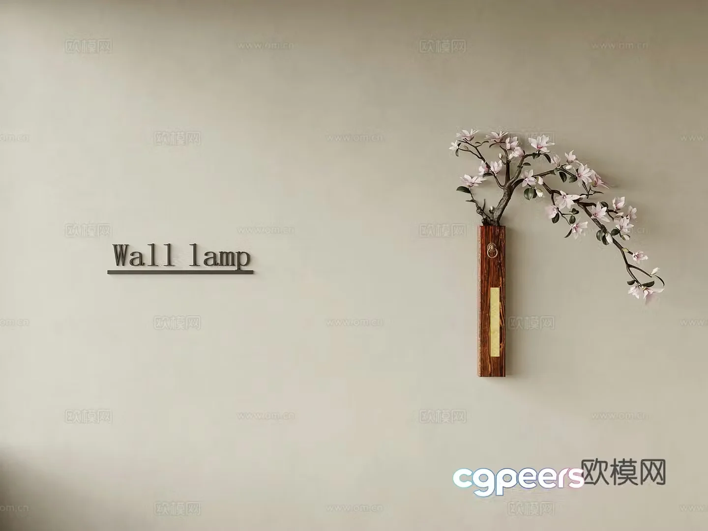 Wall decoration New Chinese style wall decoration Flower art 3D model
