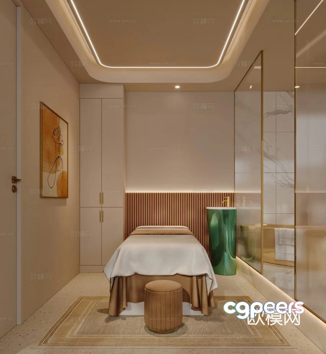 Creamy Beauty Private Room 3D Model